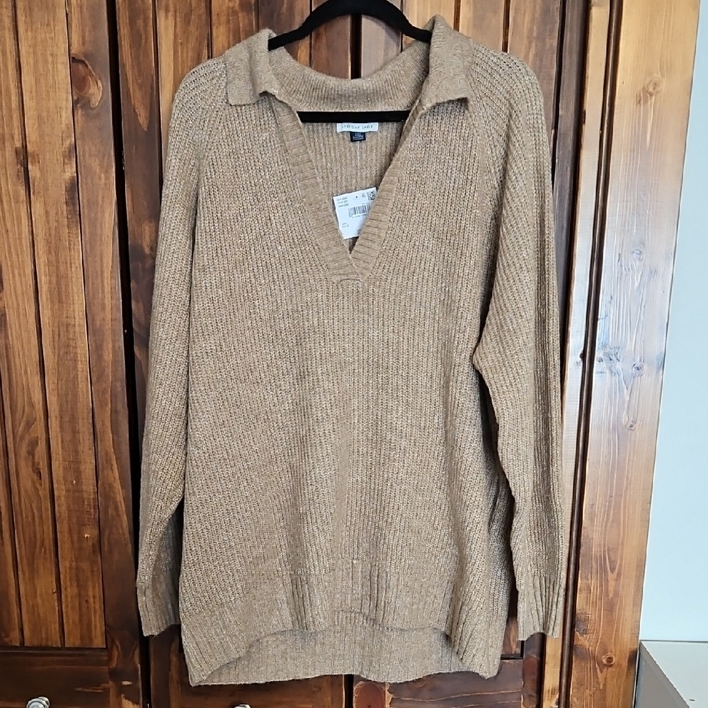 American Eagle Outfitters Tan Knit Sweater